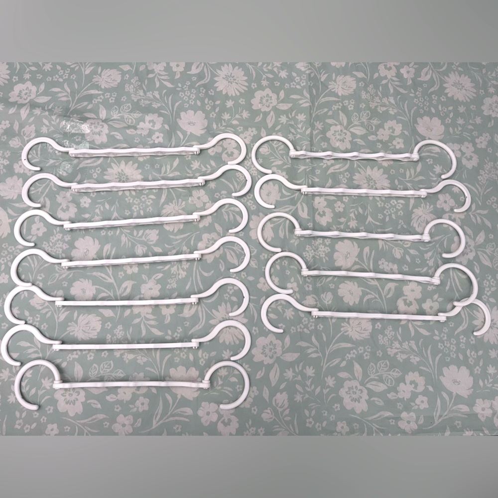 Set (12) of White Closet Hanger Connectors